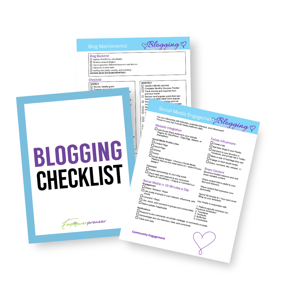 Empowerpreneur Blogging Checklist