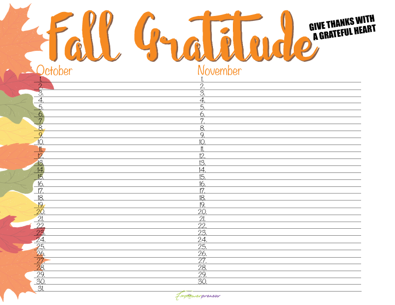 fall gratitude
