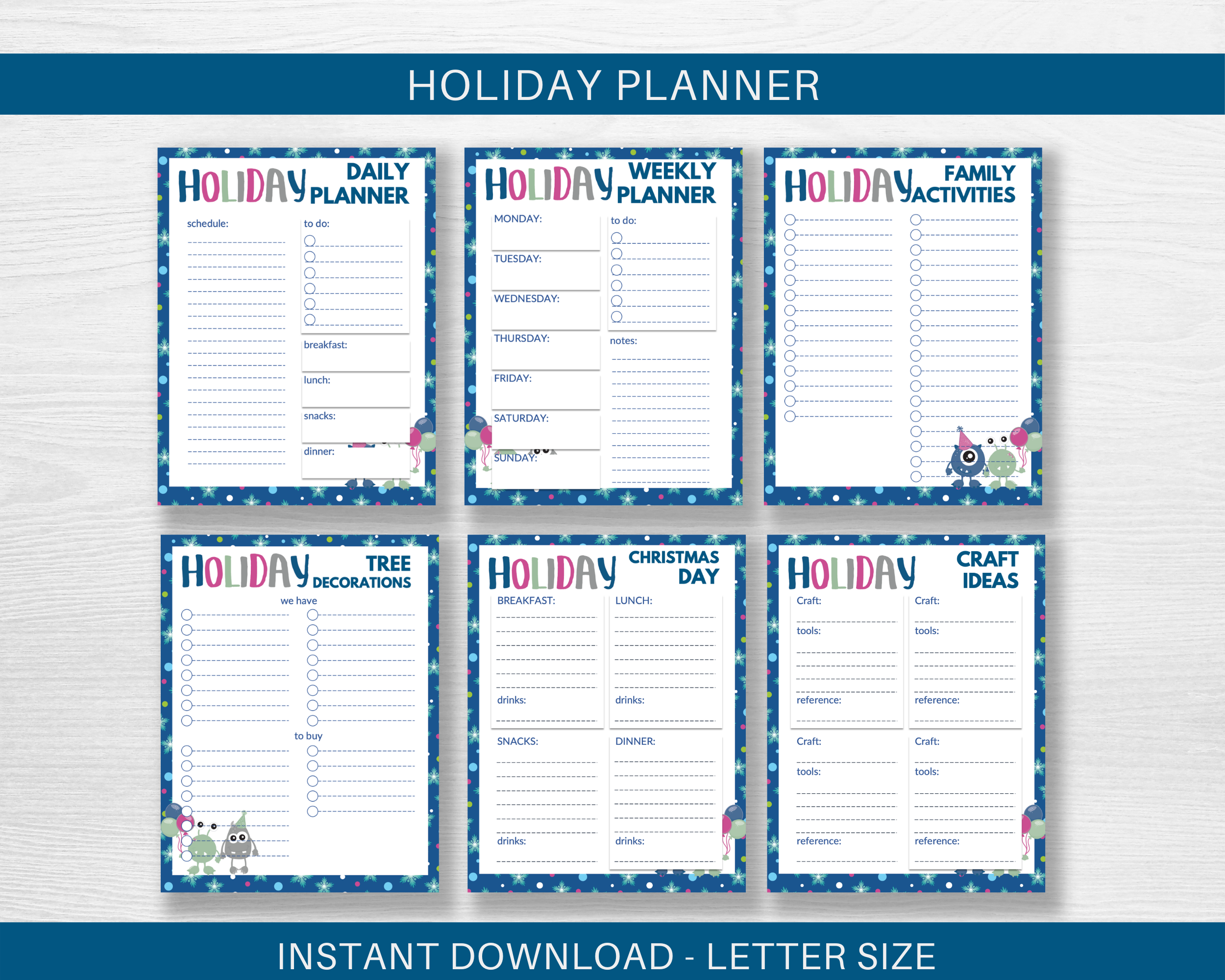 holiday planner sample