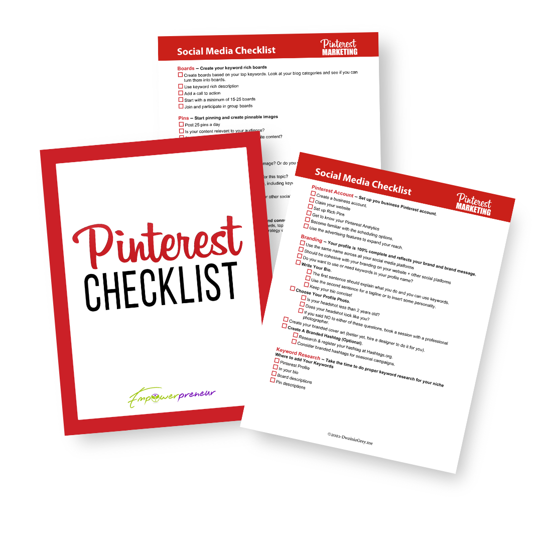 pinterest checklist