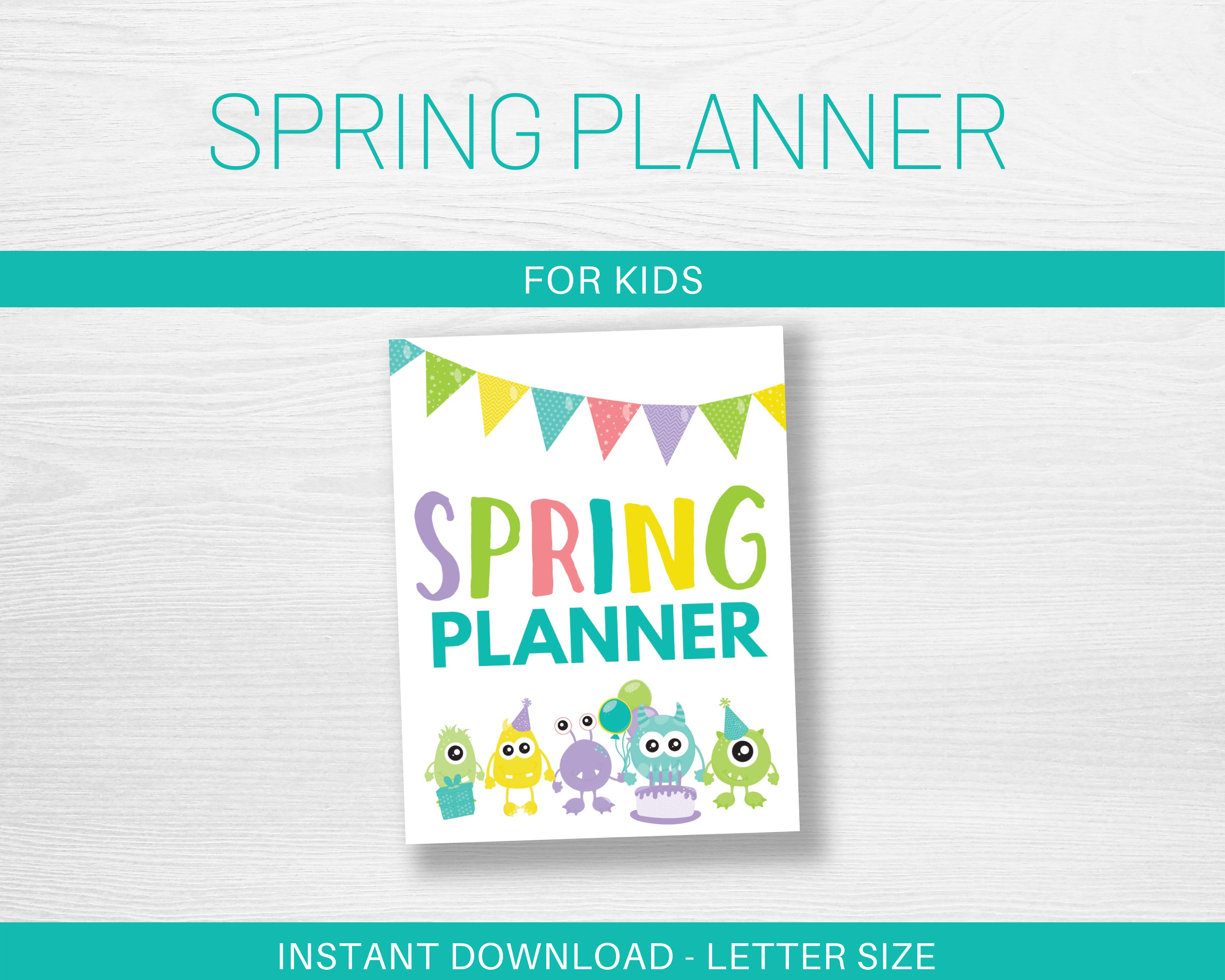 spring planner monster kids 1